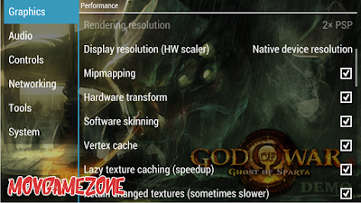 Best settings for god of war ppsspp
